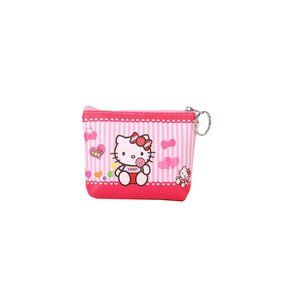 4 in x 4.5 in PU Leather Hello Kitty Pink Coin Purses with Key Ring
